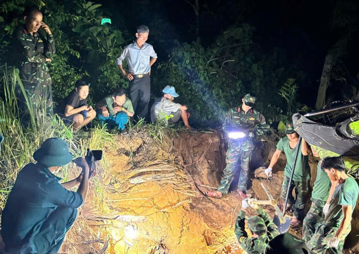 Location of the bunker. Photo: Quang Cuong (Da Nang City Military Command)