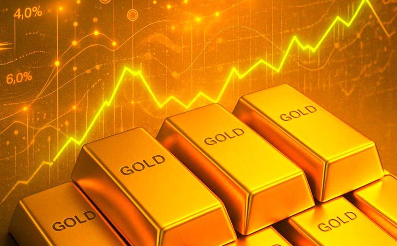 World gold prices rose sharply, approaching the highest level in 7 weeks thanks to the weakening USD and expectations that the Fed will slow down monetary tightening. Photo: AI