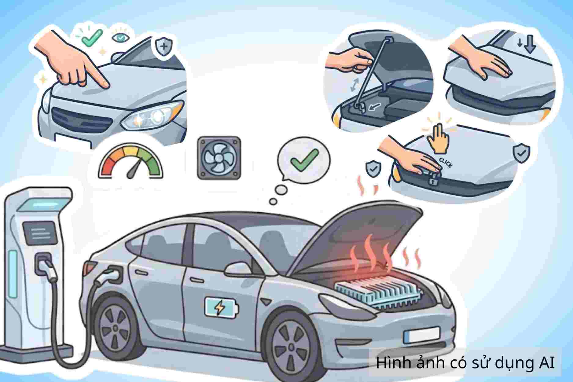 Reasons why you should not open the hood when charging an electric car