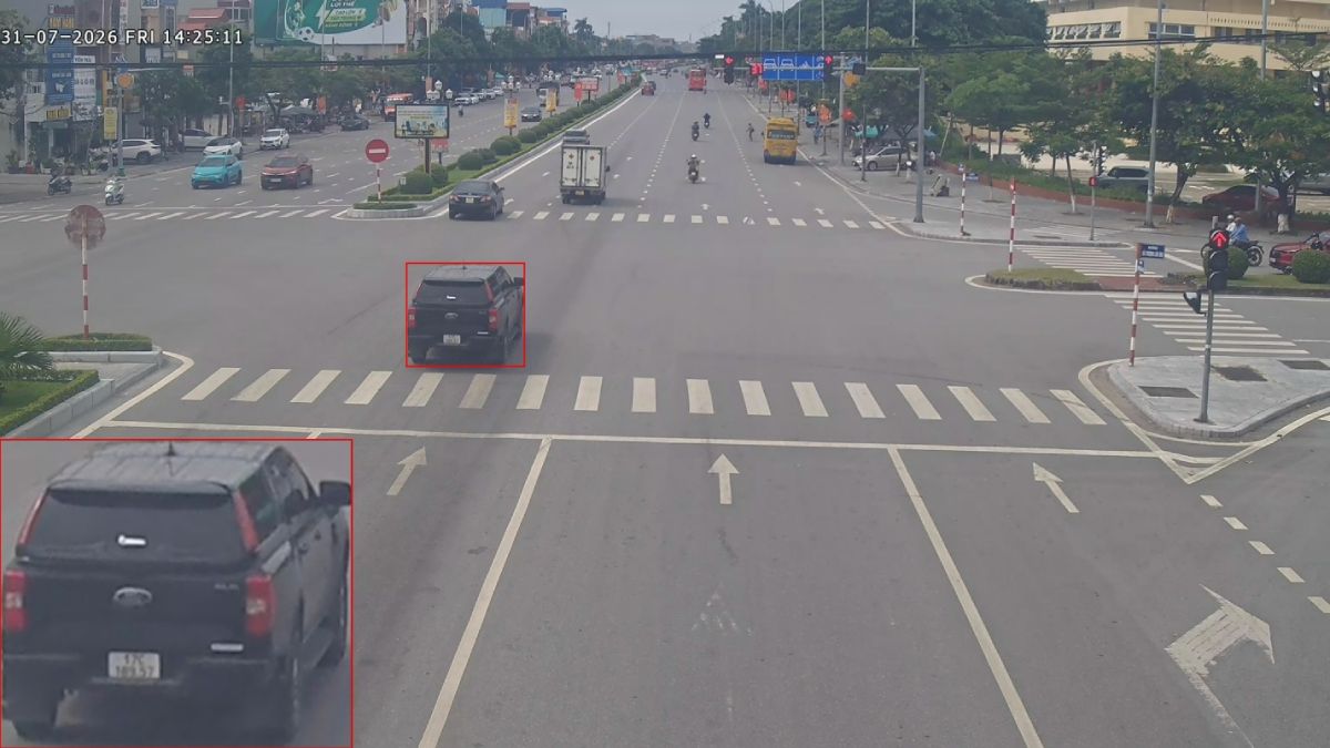 違反車両の写真。写真:フンイエン省警察