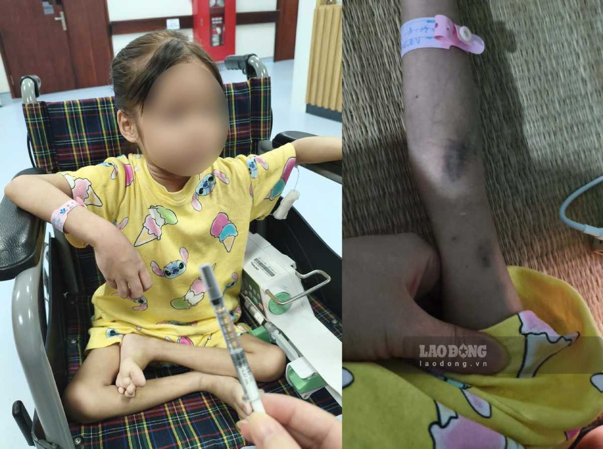 Ms. Ha quit her work as a worker to take care of and accompany her daughter in her treatment. Photo: Family provided