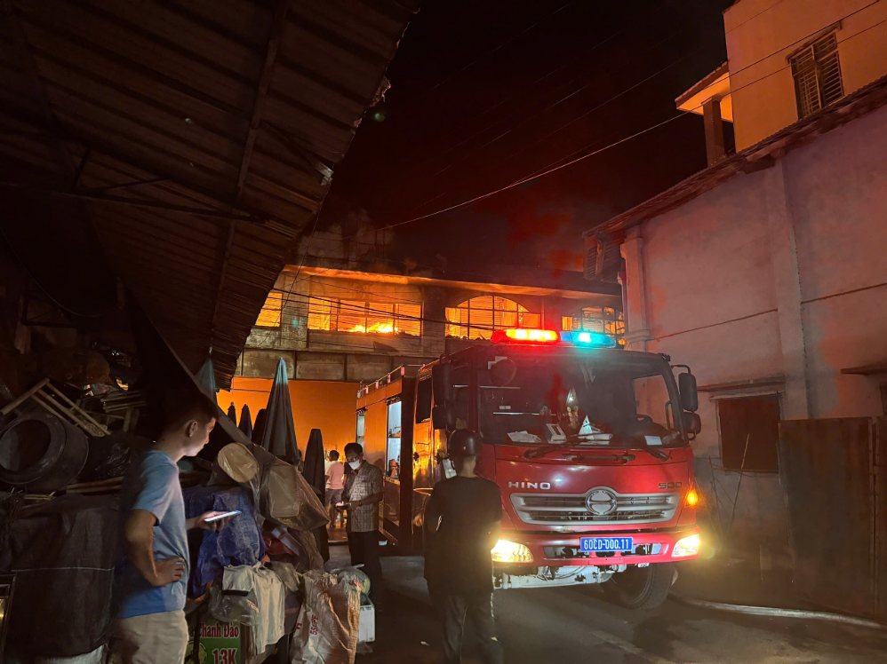 Scene of the Bien Hoa market fire. Photo: People provided