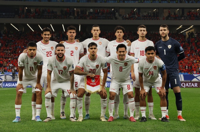 인도네시아 대표팀, 2026 아세안컵 조별 리그 마지막 경기에서 싱가포르와 맞붙습니다. 사진: 인도네시아 축구 협회.