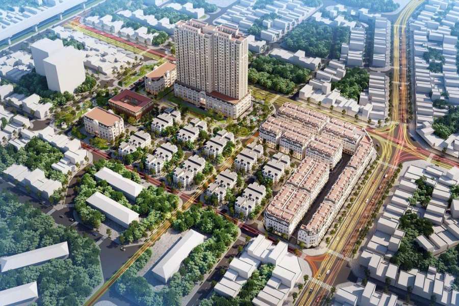 Overall perspective of a social housing project in Hanoi. Photo: UDIC LAND