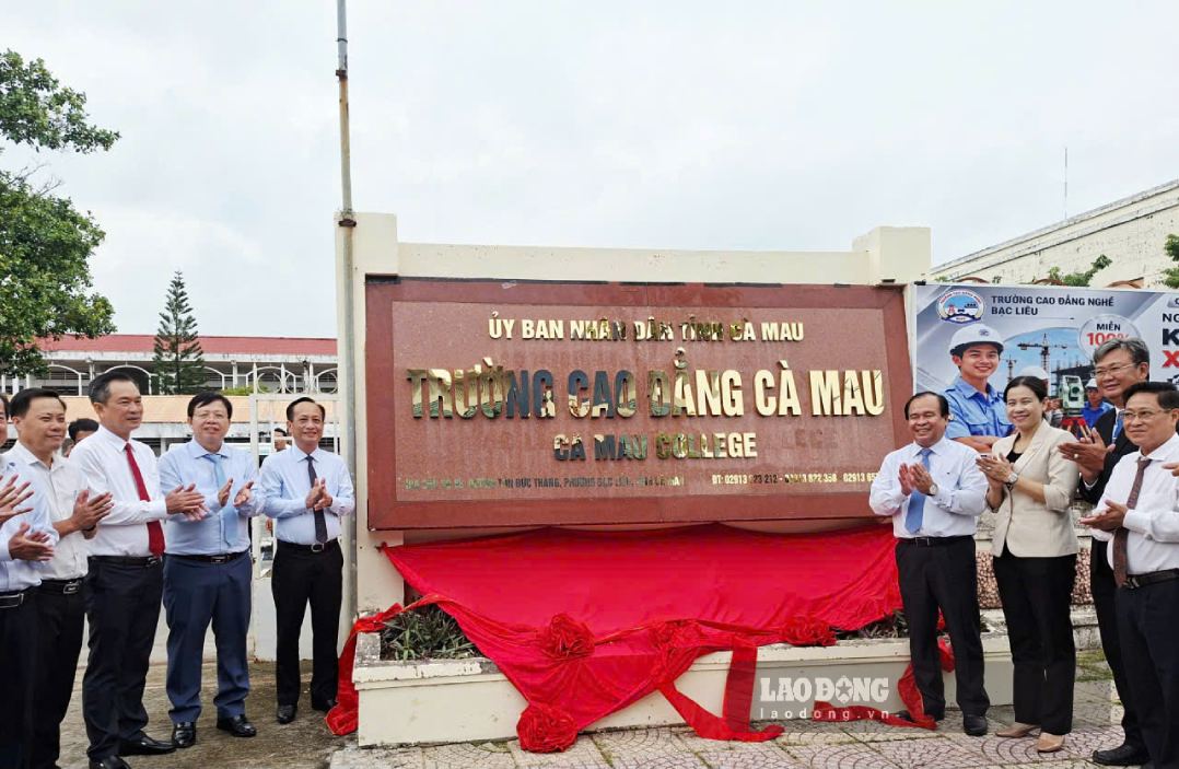 Cà Mau fusiona 4 escuelas vocacionales en la Escuela Superior de Cà Mau. Foto: Nhật Hồ