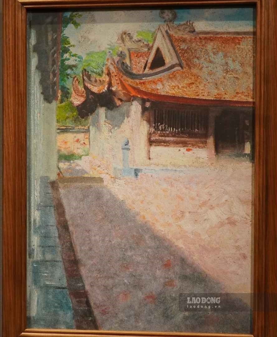 Tác phẩm “Nắng thu sân Đại Bái” của họa sĩ Trịnh Hữu Ngọc.