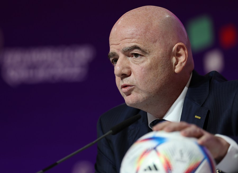 FIFA President Gianni Infantino is facing increasing pressure from unfavorable information. Photo: Xinhua