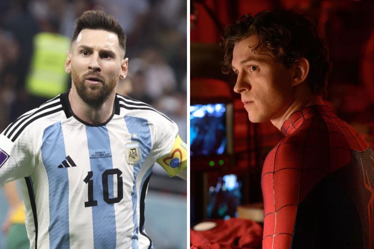 Tom Holland choáng ngợp khi gặp Messi. Ảnh: Xinhua, CGV