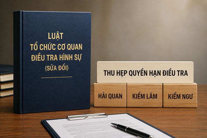 Dự thảo Luật Tổ chức cơ quan điều tra hình sự sửa đổi do Bộ Công an soạn thảo. Đồ họa: Quang Việt (có sử dụng công cụ AI)