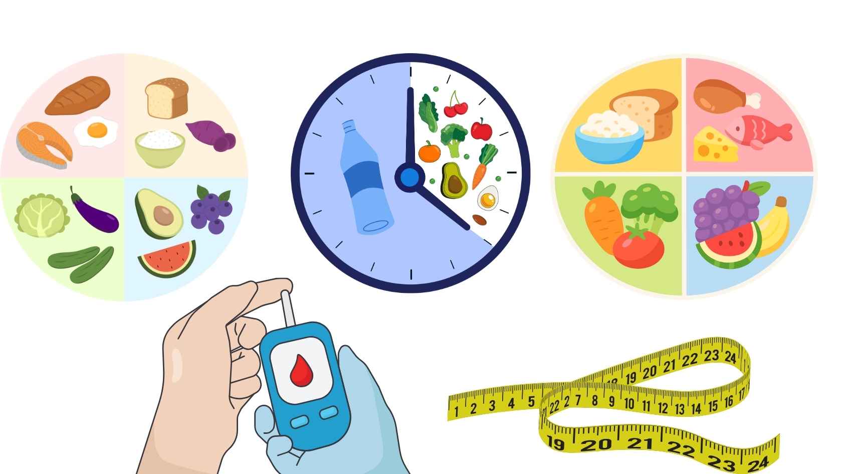 Changing a suitable diet can help stabilize blood sugar and support weight control. Photo: Ha May/Source Canva