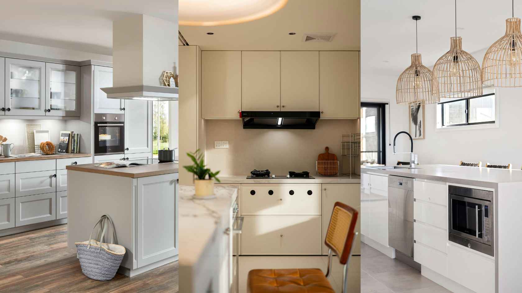 The minimalist kitchen space with bright colors helps the house become more spacious and modern. Photo: Ha May/Source Canva