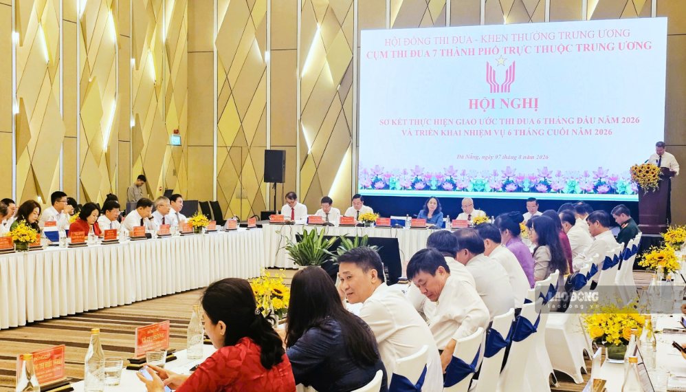 Overview of the preliminary conference on the implementation of the emulation agreement in the first 6 months of 2026 of the Emulation Cluster of 7 centrally-run cities. Photo: Hoang Bin