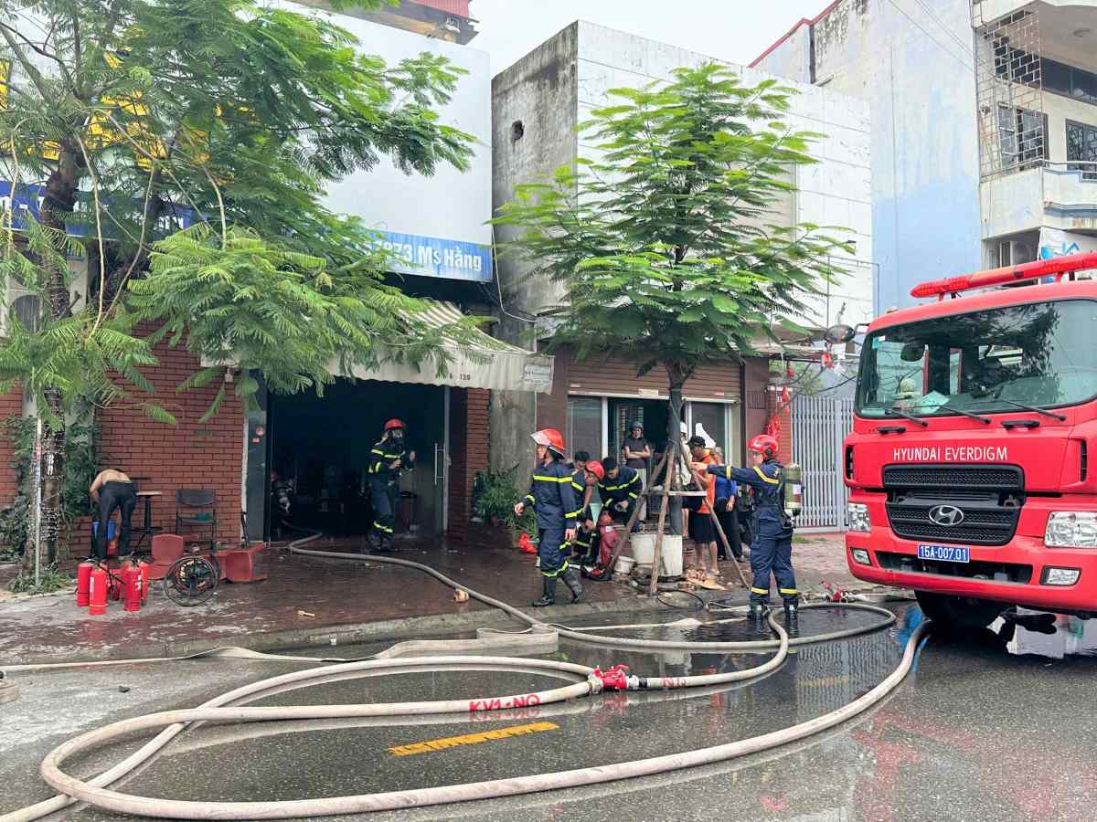 Fire scene. Photo: Ngo Quyen Ward e-Portal, Hai Phong City