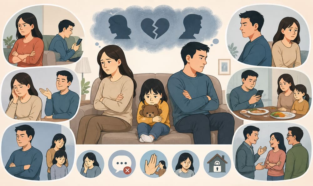 Signs showing cold violence in the married life of the couple. Photo: AI