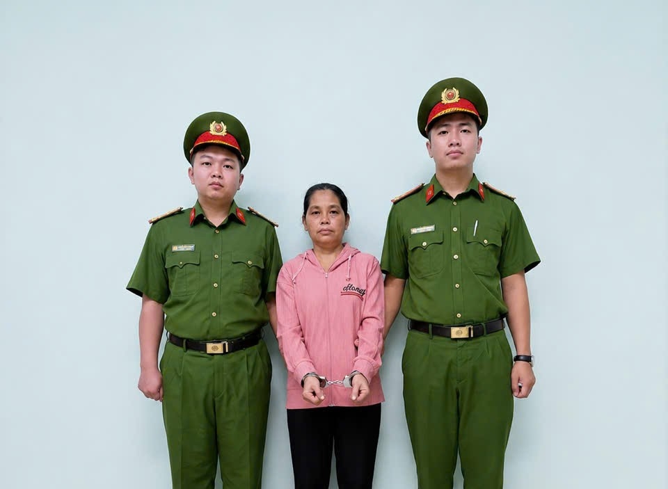 Công an đã ra lệnh bắt người trong trường hợp khẩn cấp đối với Triệu Thị Tâm. Ảnh: Công an TPHCM