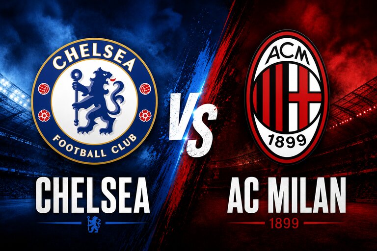 Commentaire de football Chelsea vs AC Milan.  Graphisme : Van An
