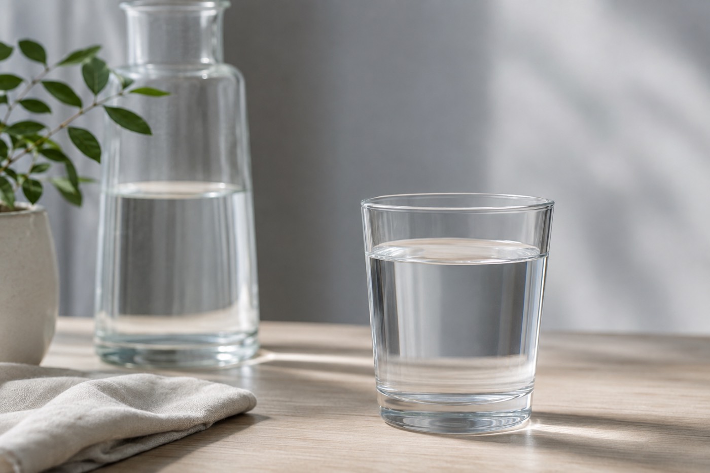 Drinking too little or too much water can affect health. Image created by AI