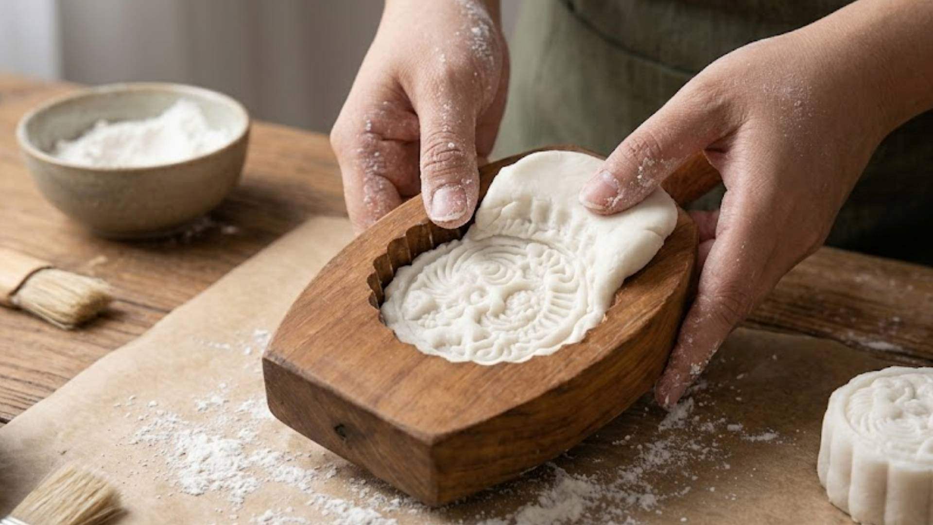 Bước quan trọng nhất để chiếc bánh thành hình. Ảnh: AI