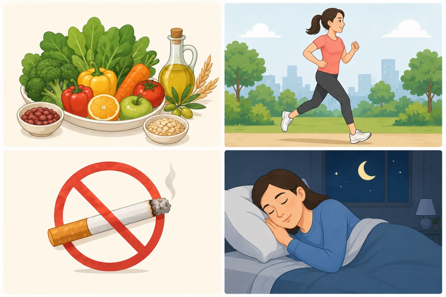 Maintaining healthy living habits helps protect cardiovascular health. Image created by AI