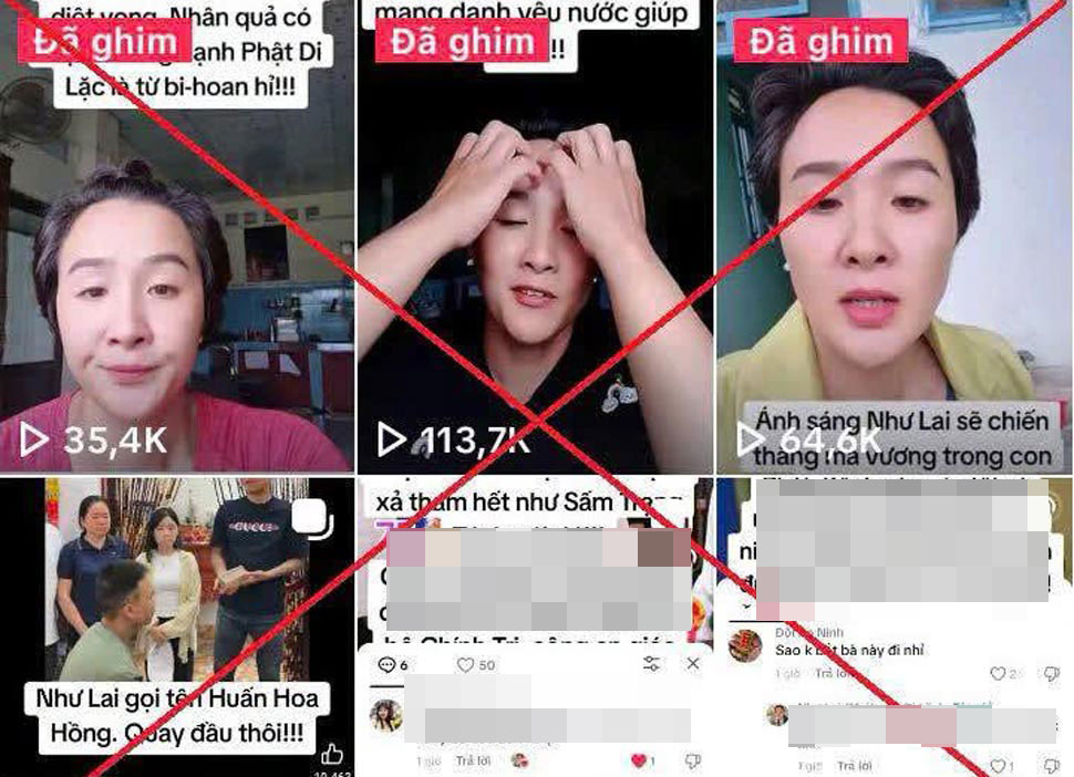 Đối tượng Phượng bị bắt tạm giam để điều tra sau khi sử dụng tài khoản mạng xã hội đăng tải nhiều nội dung sai sự thật, công kích chính quyền. Ảnh: Công an cung cấp