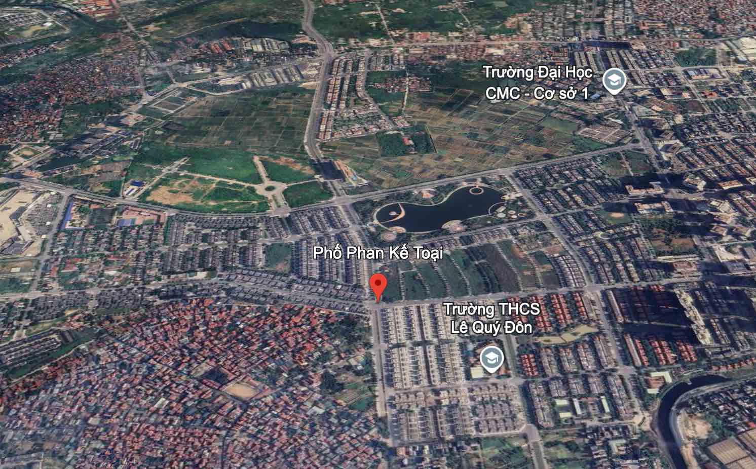 Part of the area in Tay Mo ward. Photo: Google Earth