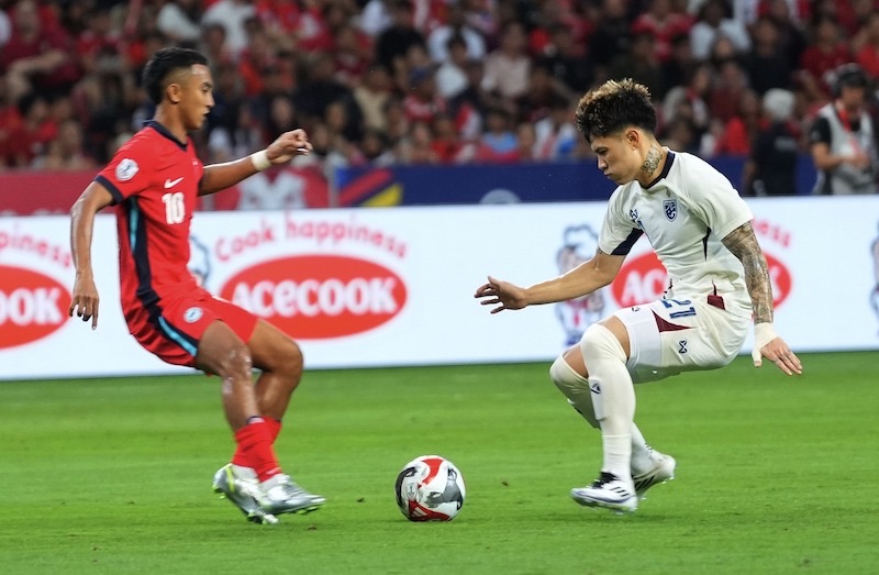 Thailand once defeated Singapore 4-2 at ASEAN Cup 2026. Photo: Changsuek