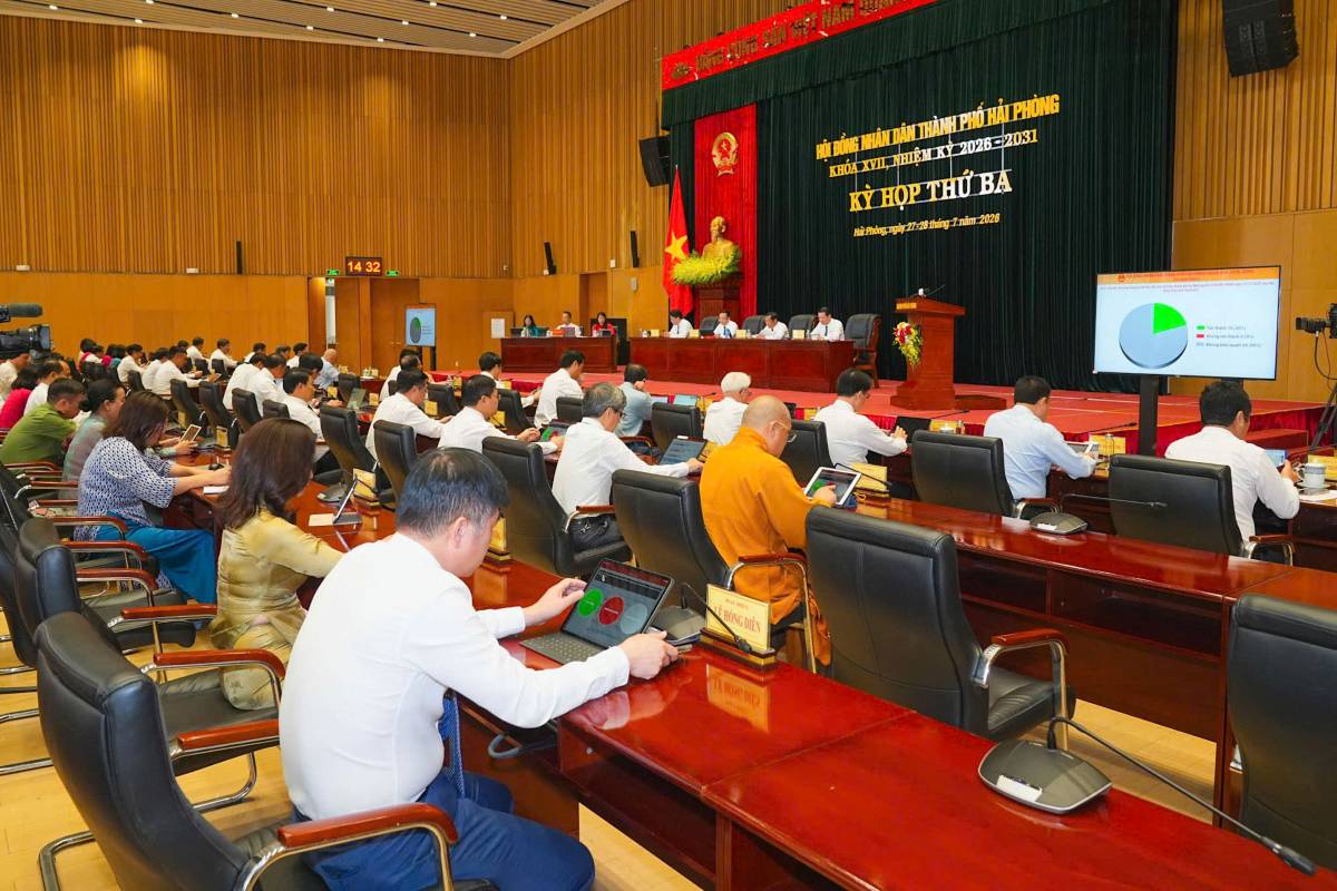 3rd session of Hai Phong City People's Council. Photo: Hai Phong e-Portal