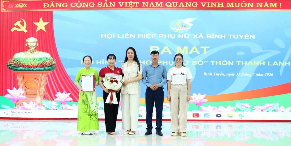 Lễ ra mắt mô hình “Chi hội phụ nữ số” thôn Thanh Lanh, xã Bình Tuyền (tháng 7.2026). Ảnh: Cổng TTĐT tỉnh Phú Thọ
