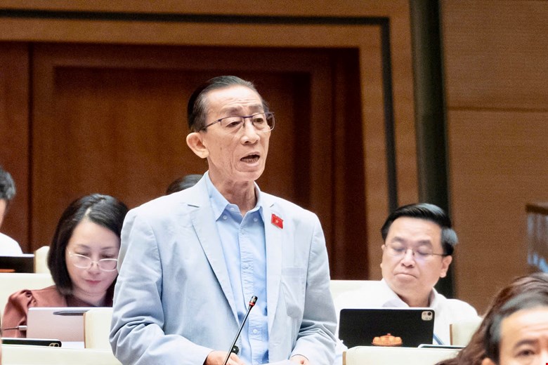 Đại biểu Trần Hoàng Ngân, đoàn TPHCM phát biểu. Ảnh: Media Quốc hội