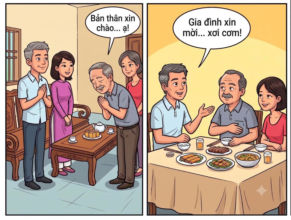 Not knowing how to address her when her boyfriend's parents are younger than her. Photo: Created from AI