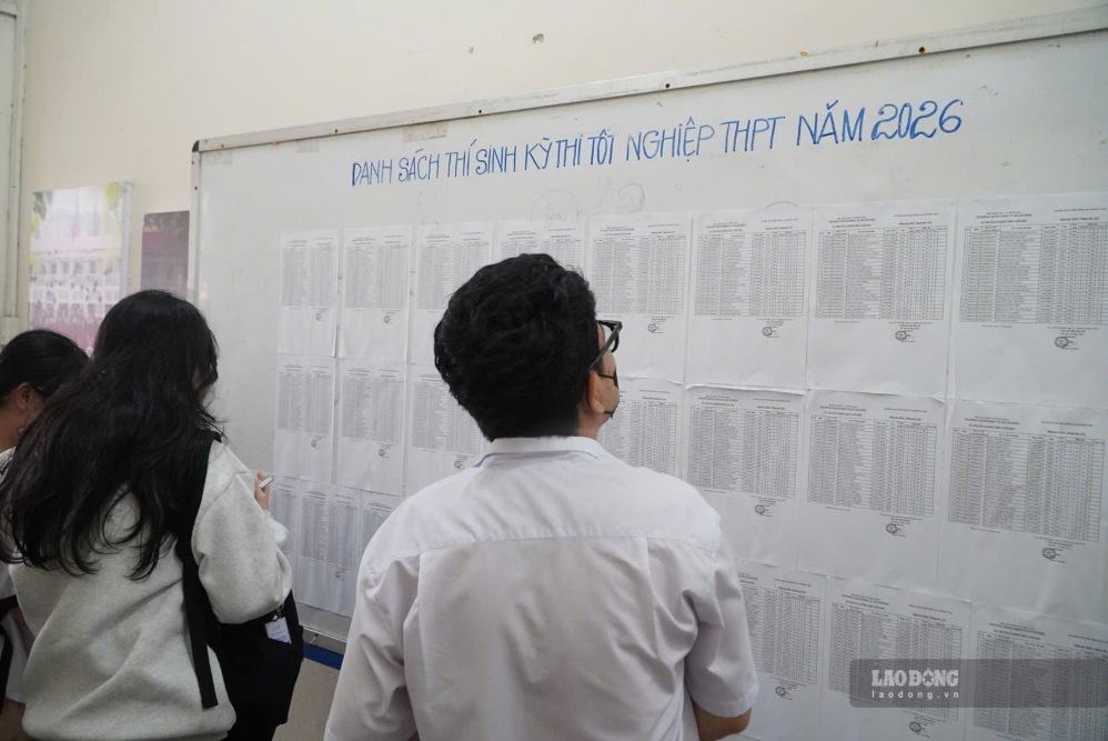Candidates taking the 2026 high school graduation exam in Ho Chi Minh City. Photo: Chan Phuc
