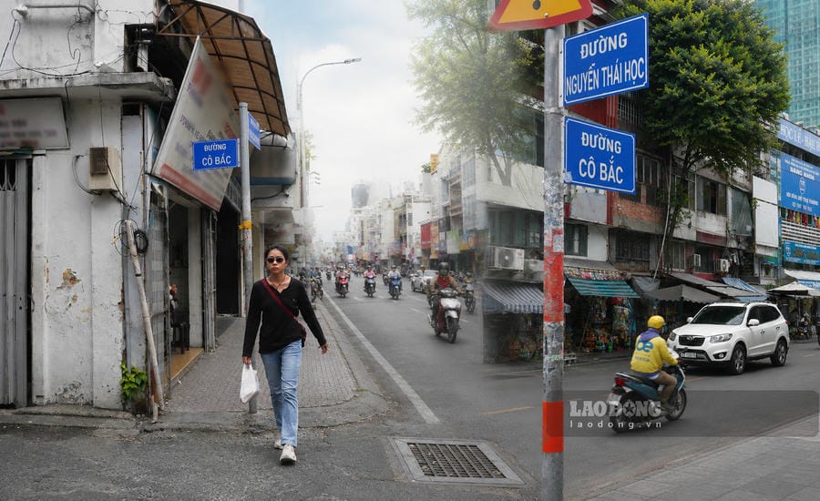 Co Bac and Co Giang streets in Cau Ong Lanh ward (formerly District 1) coincide with Co Bac and Co Giang streets in Cau Kieu ward (formerly Phu Nhuan district). Photo: Nhu Quynh