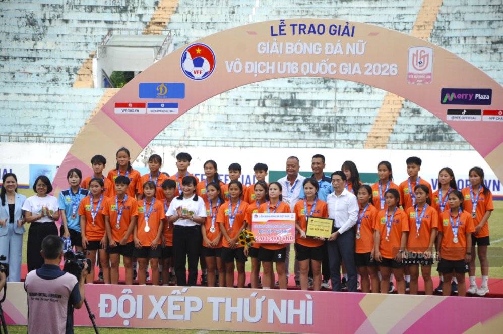 U16 Hà Nội xếp thứ hai tại Giải bóng đá nữ Vô địch U16 quốc gia năm 2026 tổ chức tại tỉnh Sơn La. Ảnh: Trường Sơn