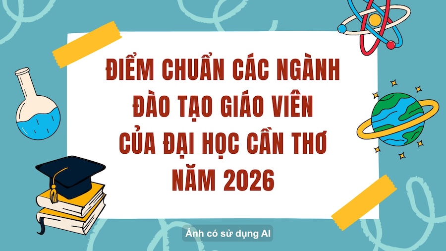 Standard scores for teacher training majors of Can Tho University in 2026