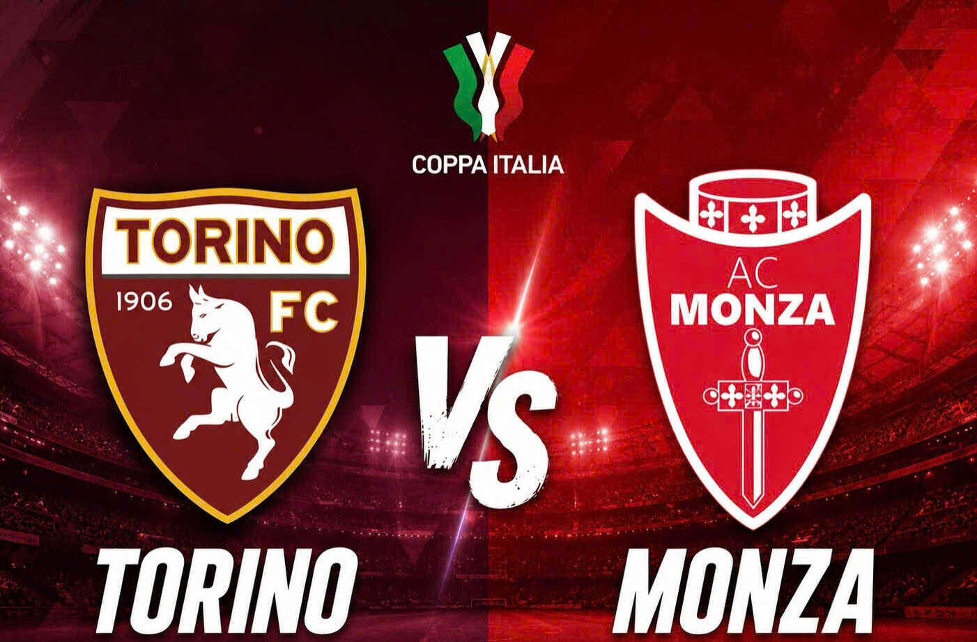 Football commentary Torino vs Monza at Coppa Italy.  Graphics: Van An