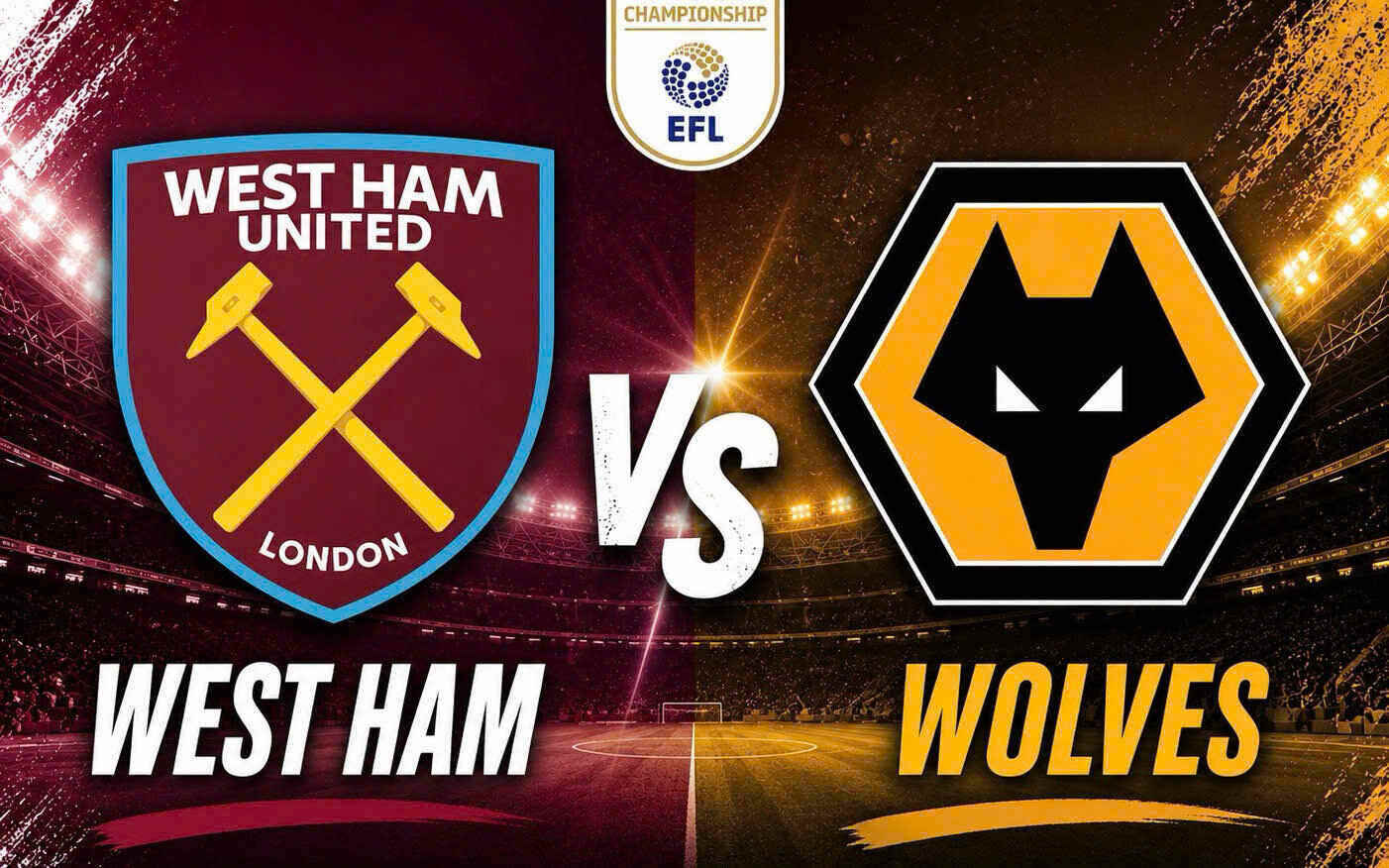 Predicción de fútbol West Ham vs Wolves en el Championship. Gráfico: Văn An