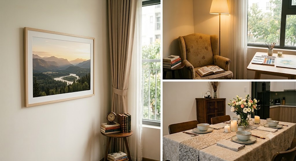 Arranging and refreshing living spaces is an effective way to bring comfort and connect members. Photo supported by AI