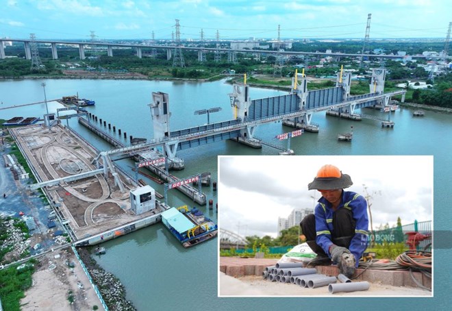 The 10,000 billion VND tide prevention project in Ho Chi Minh City is about to be completed after many years of implementation. Photo: Minh Quan