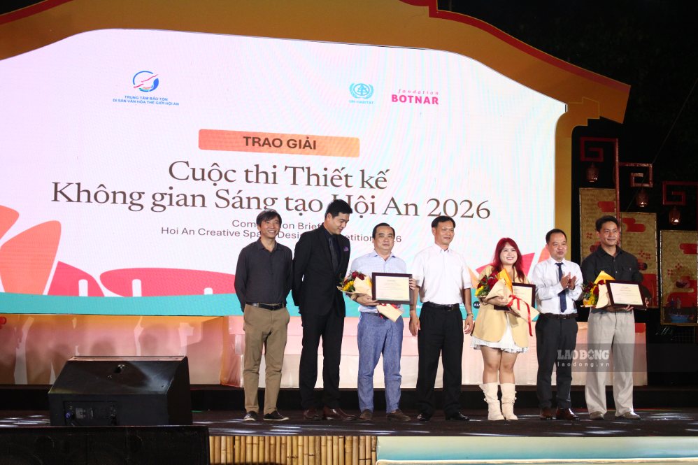 Trao giải Cuộc thi Thiết kế Không gian Sáng tạo Hội An 2026. Ảnh: Thanh Huyền