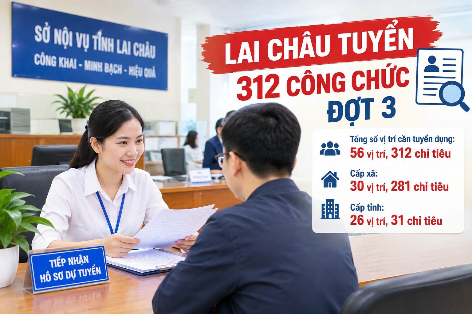 Lai Chau province is planning to recruit hundreds of civil servants. Illustrative photo by AI (created on September 10).