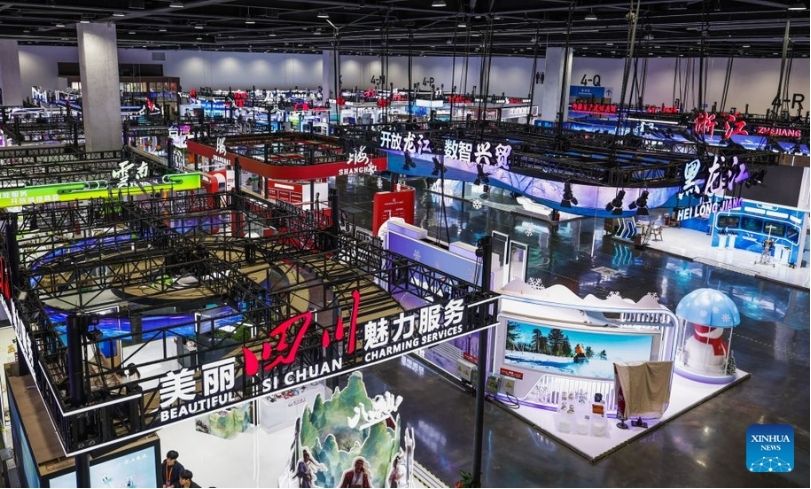 Không gian Hội chợ Thương mại Dịch vụ Quốc tế Trung Quốc 2026. Ảnh: Xinhua