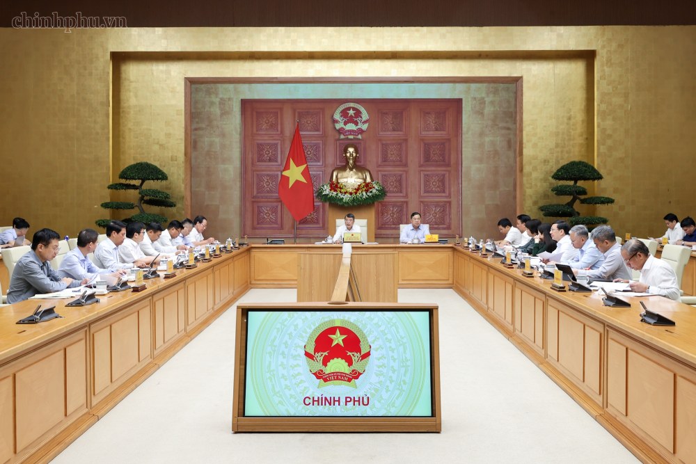 Thủ tướng Chính phủ Lê Minh Hưng chủ trì cuộc làm việc. Ảnh: chinhphu.vn/Nhật Bắc