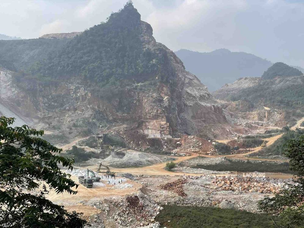 A construction material mine in Nghe An province. Photo: Duy Chuong taken in September 2025