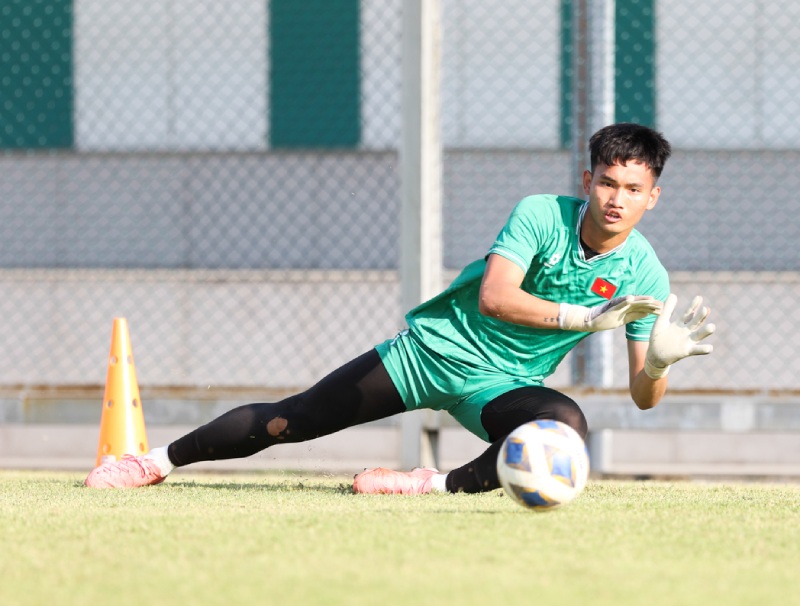 El portero Đình Hải del U23 de Vietnam. Foto: VFF
