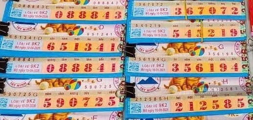 Southern lottery tickets on the 10th. 9. Photo: The Toan