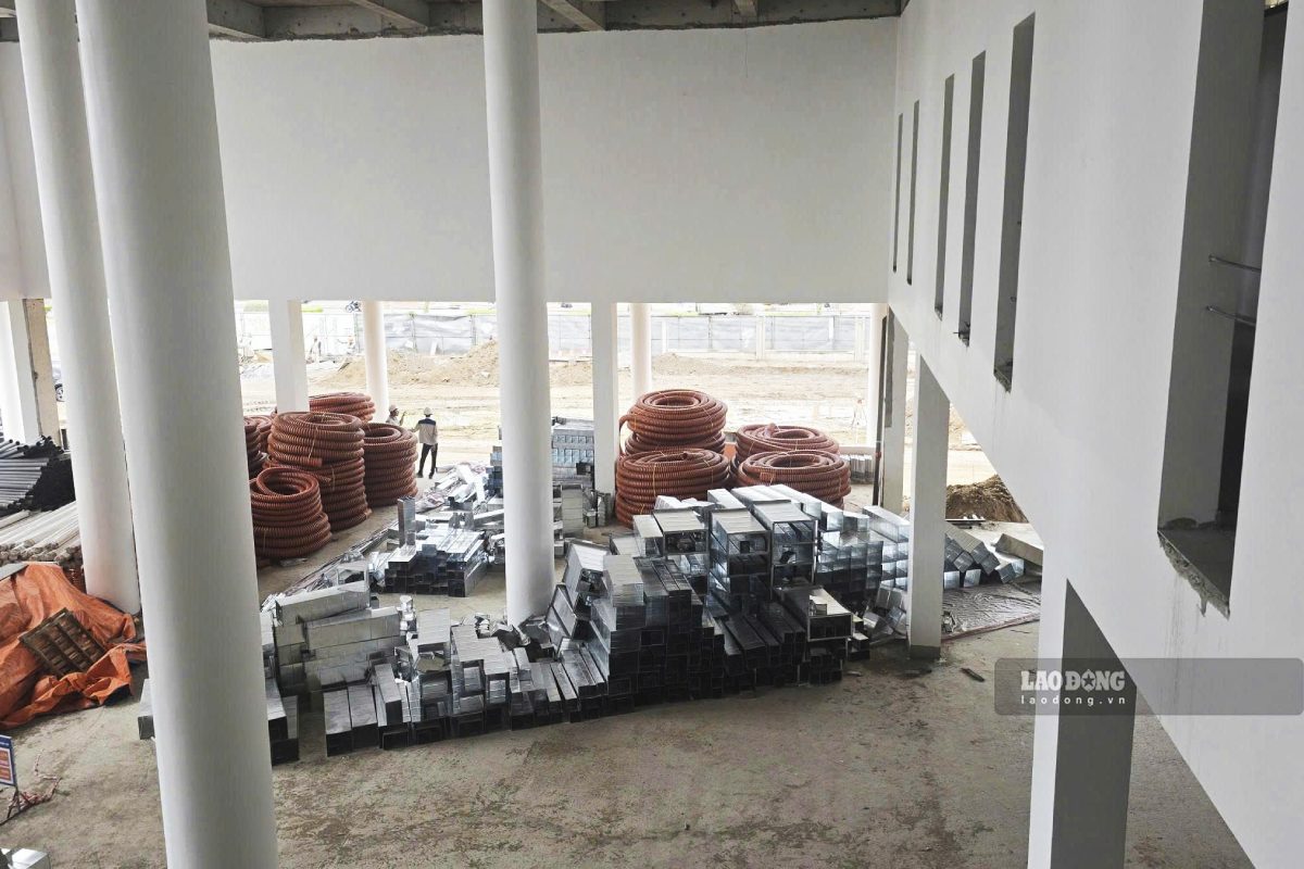 Bên trong Dự án Bệnh viện Ung bướu Cần Thơ. Ảnh: Tạ Quang