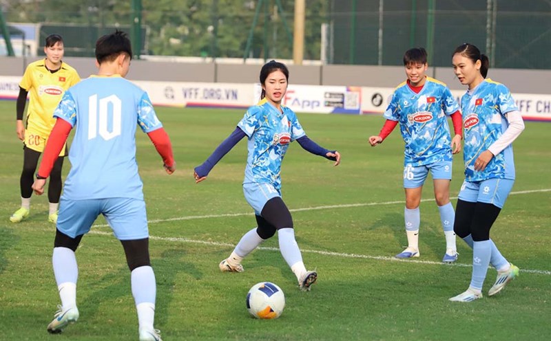 Tuyển nữ đã hoàn tất khâu chuẩn bị cho ASIAD 20. Ảnh: VFF