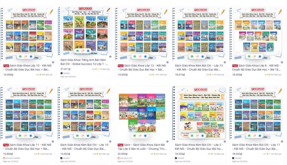 Textbooks on e-commerce reached over 7.2 billion VND in more than a month. Photo: Metric