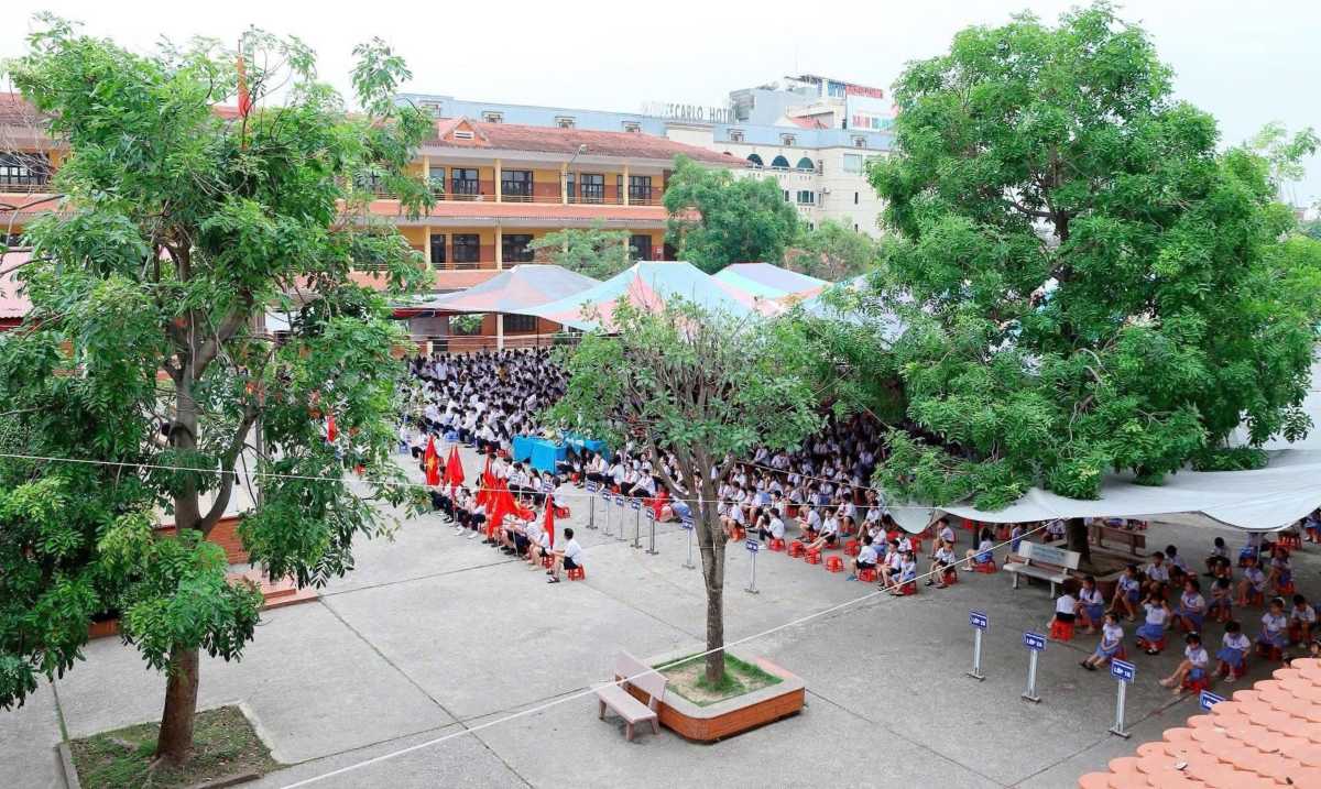 Hermann Gmeiner High School Hai Phong takes a new name - Hoang The Thien Primary, Secondary and High School. Photo: Hai Phong e-Portal