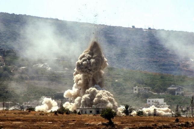 Smoke rises at a location in southern Lebanon after Israel's military offensive on September 10. Photo: AFP